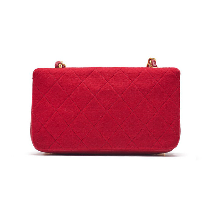 CHANEL 【CHANEL】MINI TRASSE Full Flap Turnlock Chain Shoulder Cotton Red  Shoulder Bag Mini Shoulder Bag  Bag Hybrid 【 Ship】【SS】Official Online