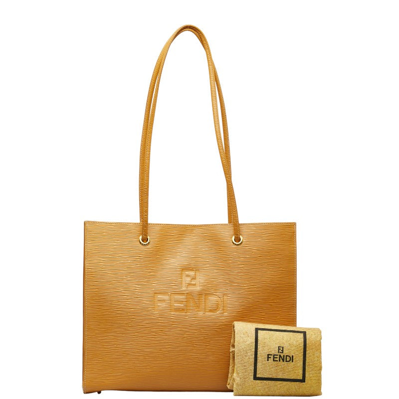 Fendi Logo Tote Bag Yellow Shoulder Bag  Fendi