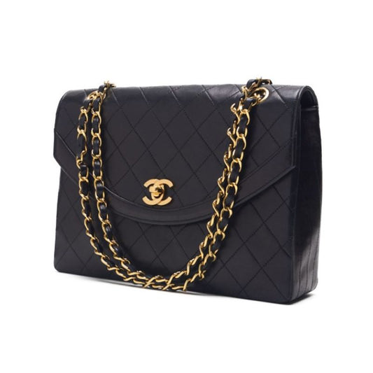 Chanel Matrasse  Flap Turnlock Chain Shoulder  Black   Shoulder Bag Ladies Shoulder Bag Hybrid 【 Ship】 Ladies Shoulder Bag Ladies Shoulder Bag