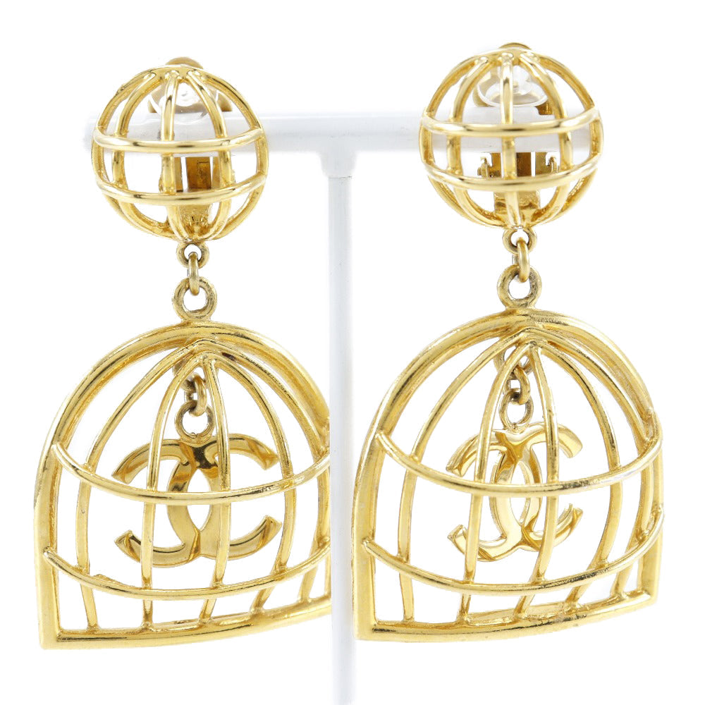 CHANEL Bird C Earring G  French made 1993 93P  31.9g Bird cage