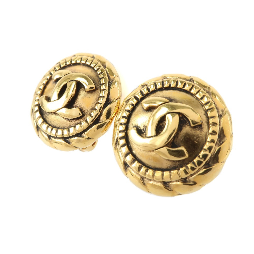 Chanel Chanel Coco Mark Earring Vintage G Plated Bronze  17.0g COCO Mark  【 Secondary】 A  Earring Vintage Earring