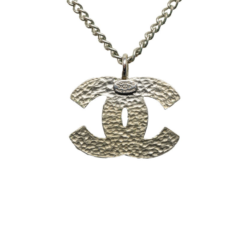 Chanel Coco Necklace Silver Beige Metal  Chanel