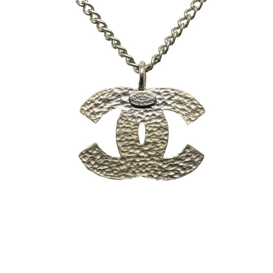 Chanel Coco Necklace Silver Beige Metal  Chanel