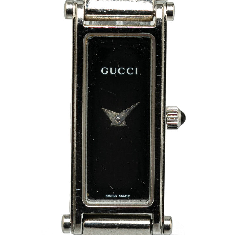 Gucci Bangle Watch 1500L Quartz Black Dial  Steel  Gucci