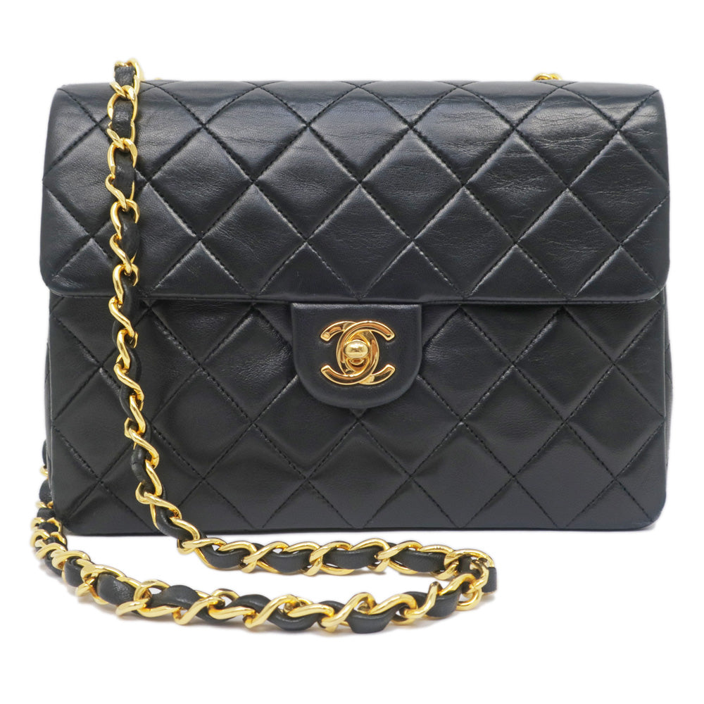 CHANEL Single Chain Sder  A01163 Black G  Handbag Handbag