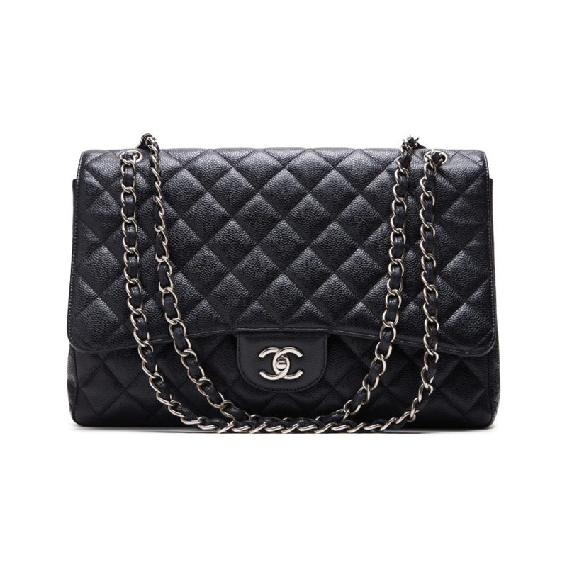 CHANEL Deca Double Flap Chain Shoulder Caviar S Black  Shoulder Bag Mini Shoulder Bag  Bag Hybrid 【 Delivery】 Netherlands Online