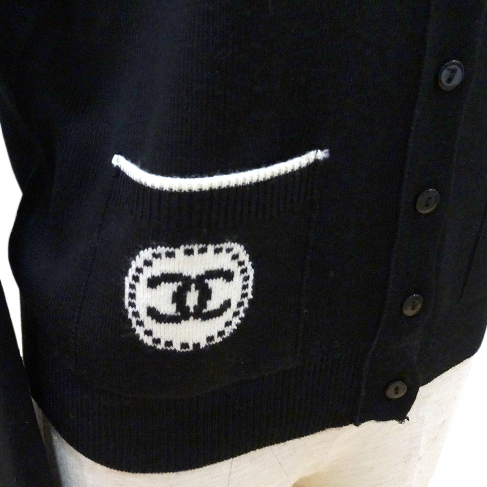 CHANEL CARDIGAN VNEC Staff Uniform U02425K02147 94305 Black 36 S Size Wool Acrylic  Tops Clothes Beauty