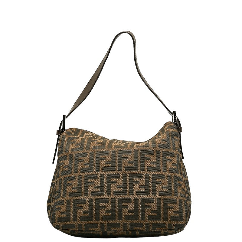 FENDI  264260 Shoulder Bag Canvas/Leather Beige Brown