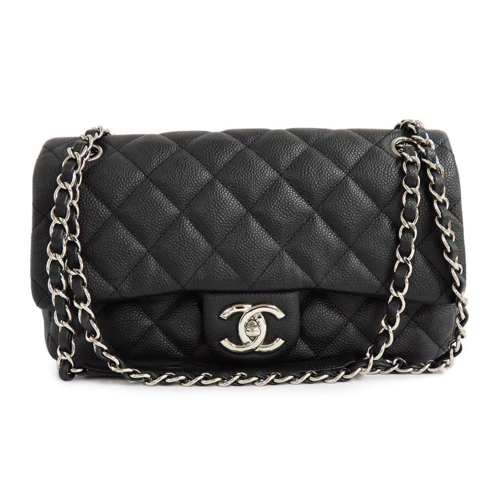 CHANEL A67741 Chanel Matrasse Chain Shoulder Bag St Caviar S Black Silver G  20th Coco Leather