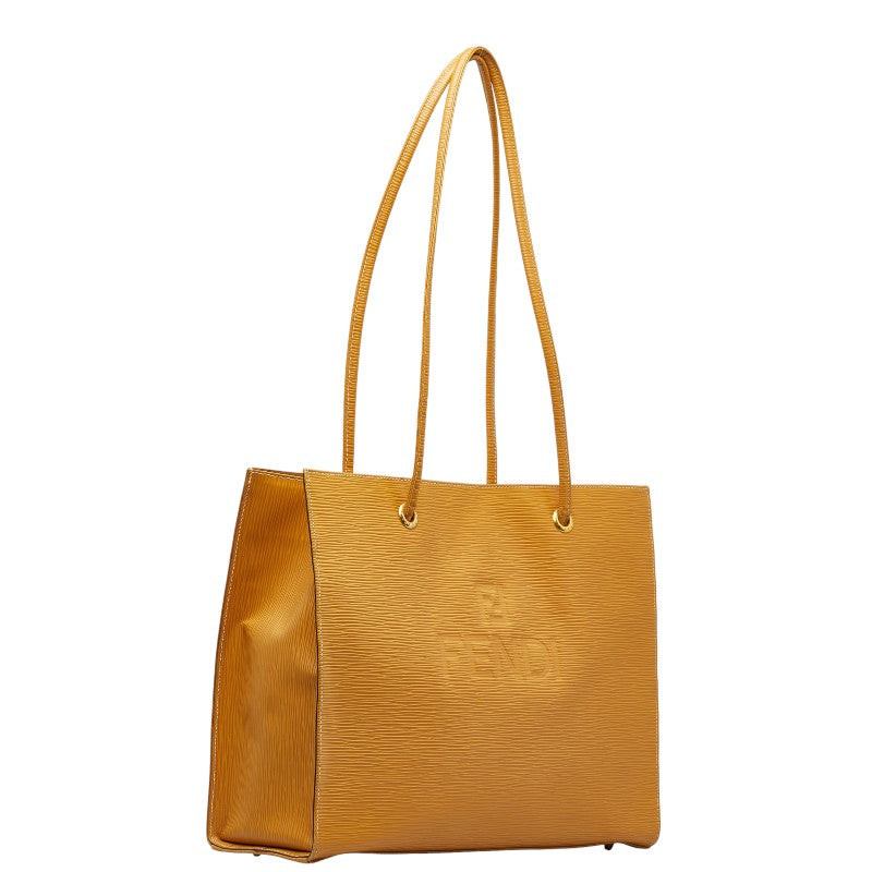 Fendi Logo Tote Bag Yellow Shoulder Bag  Fendi