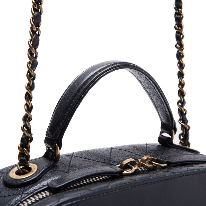 CHANEL DECACOCO Top Handle 2w Chain Shoulder  Caviar S Black  Handbag  Handbag  Handbag Hybrid 【 Delivery】 Ladies Online