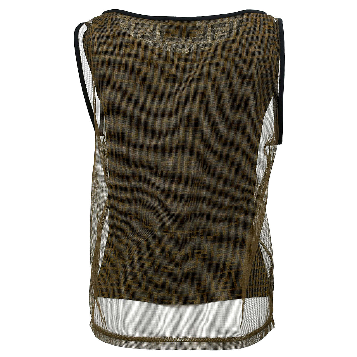 Fendi Zucca Sleeveless Tops Brown #44