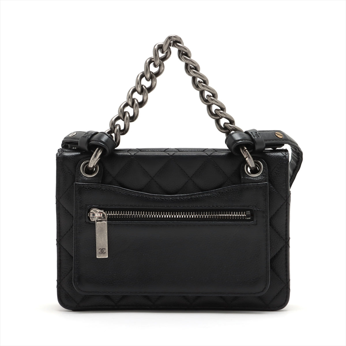 Chanel Matrasse Caviar S 2WAY Shoulder Bag Black Gummetal G  18th