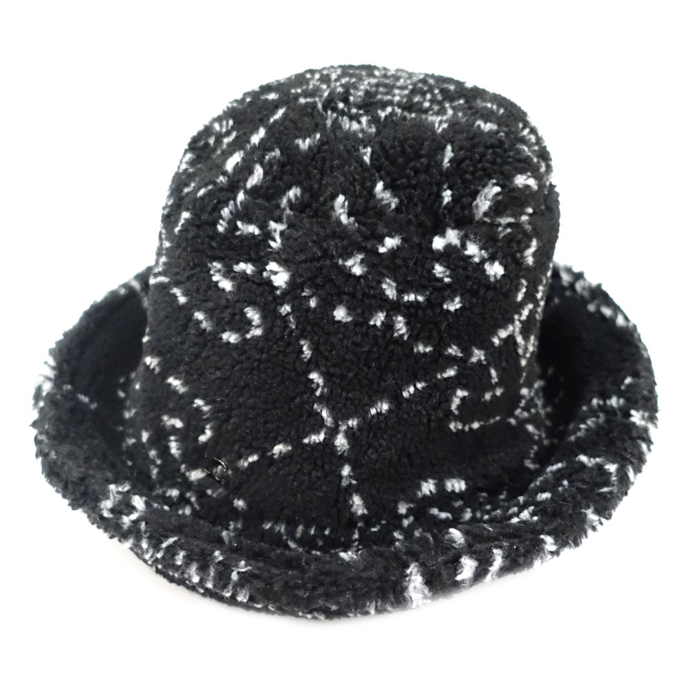 Chanel Bucket Hat AA7847 S Size 21B Fur Boar Black Hat Small