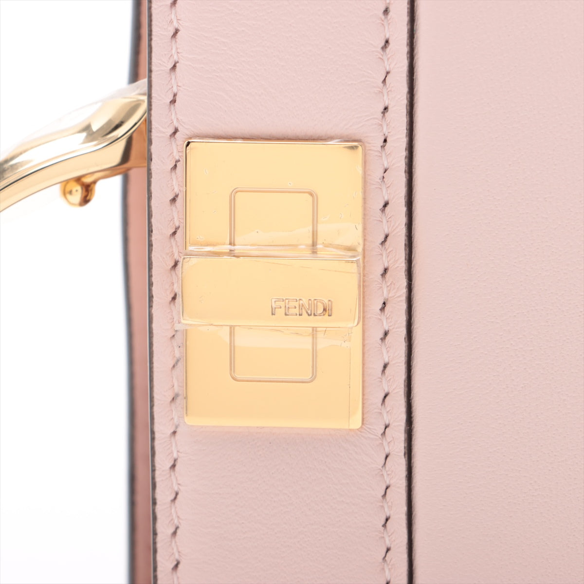 Fendi Micro Icy Yu Peacebu Leather 2WAY Handbag Pink