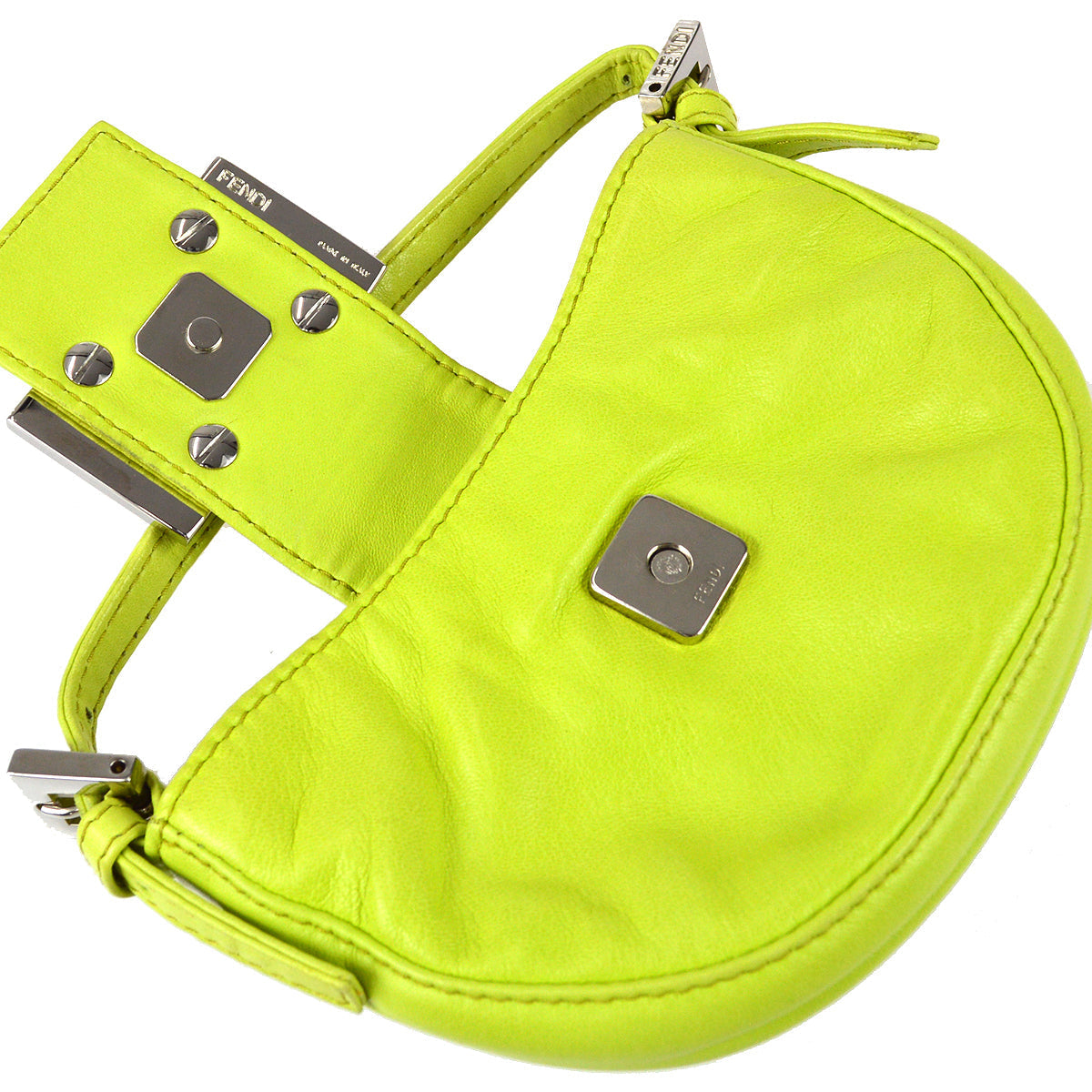 Fendi Light Green Lambskin Handbag