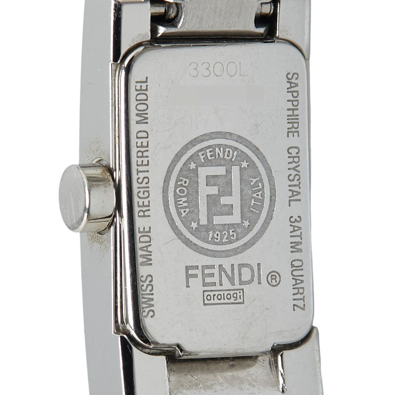 Fendi Diamond-Bezel  3300L Quartz Black Dial  Steel  Fendi