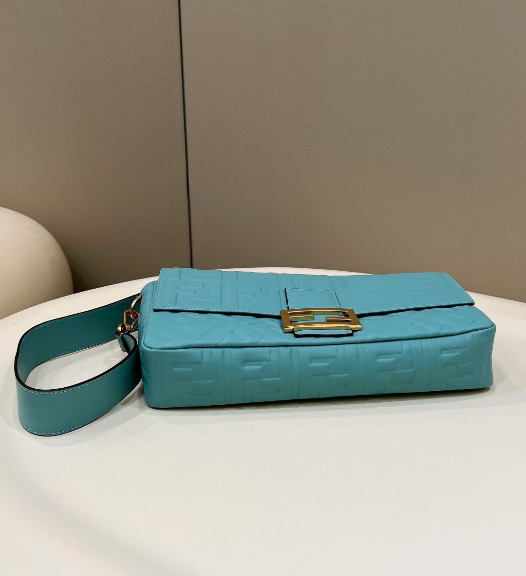 Fendi Baguette Medium Mint Green Bag For Woman 27cm/10.5in