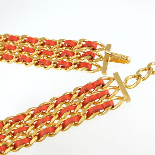 Chanel Chain Belt Coco 97P G Orange Vintage