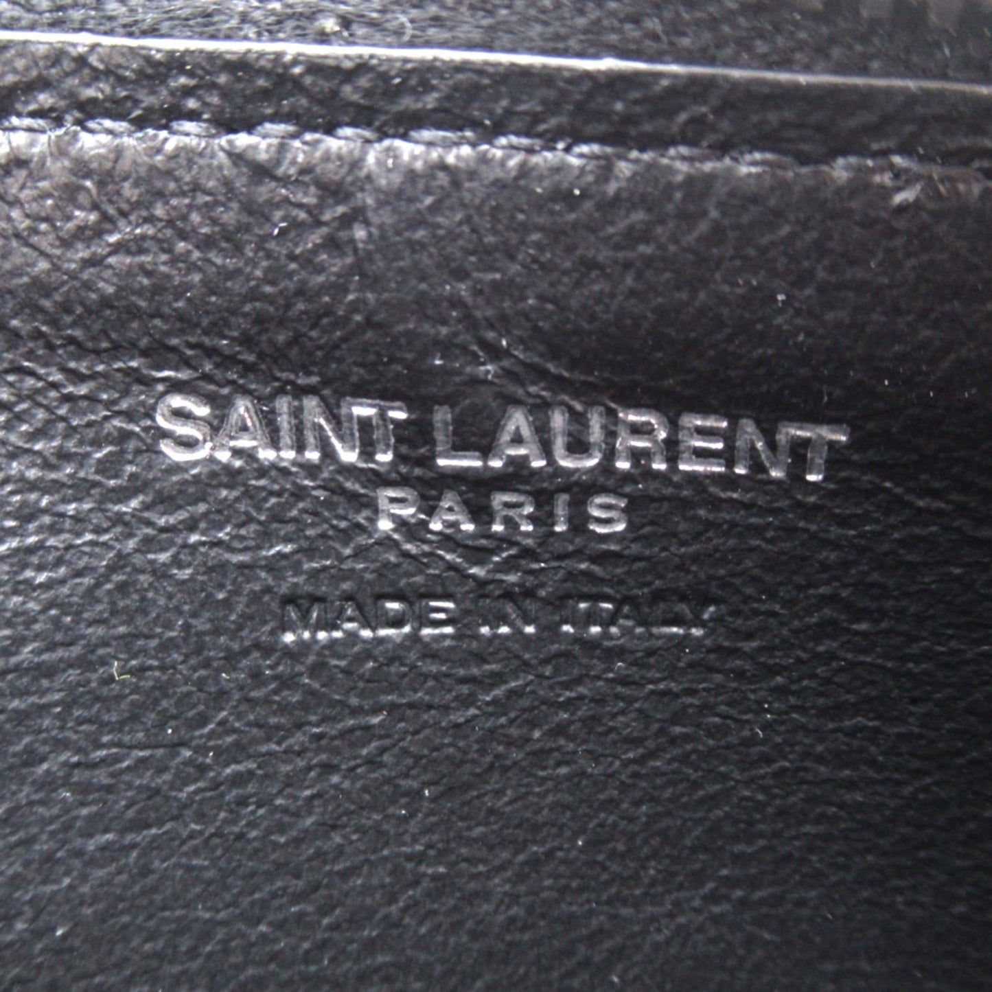 Saint Laurent SAINT LAURENT Coin Box Card Box Accessories  Leather  Black 6298991JB0E1000