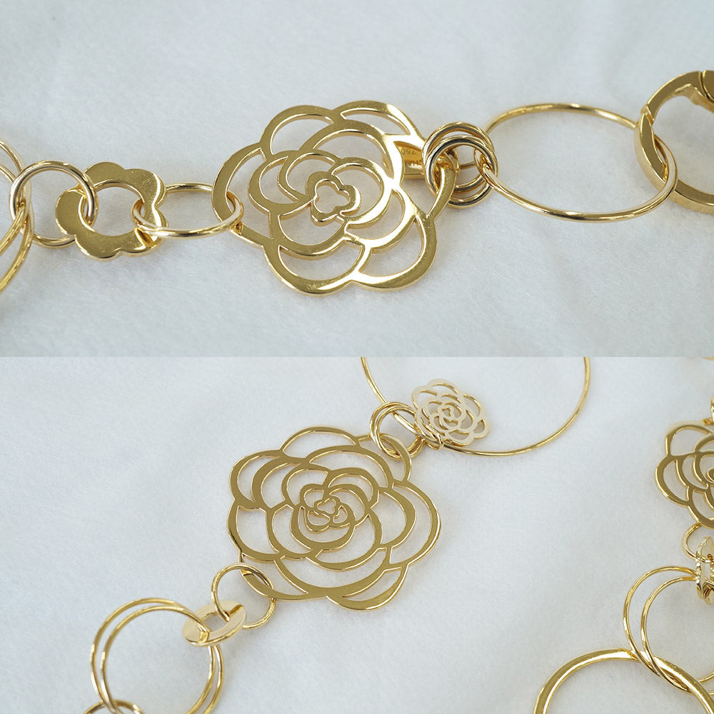 Chanel Camellia K18YG 750 Yellow G Flower Hoop