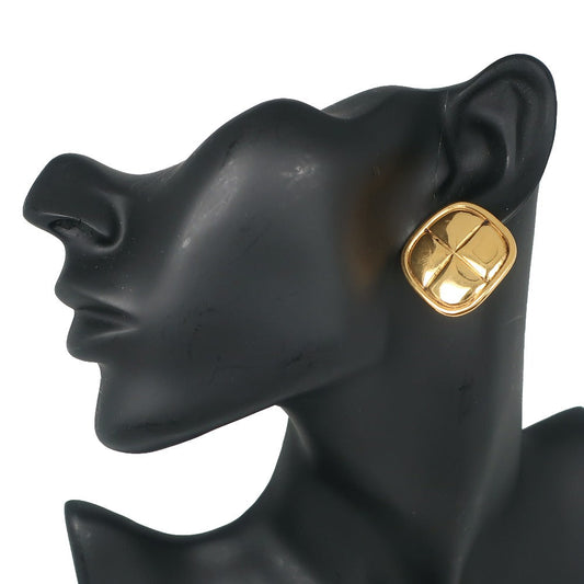 Chanel Chanel Earring Matrasse Vintage G    15.2g Rhombus   Earring Mattress   & Buy