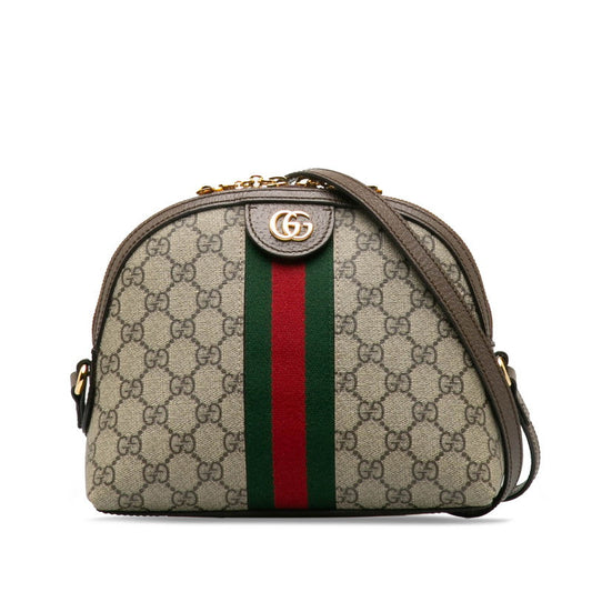 Gucci Ophidia GG Supreme Diagonal Shoulder Bag 499621 Brown Women's