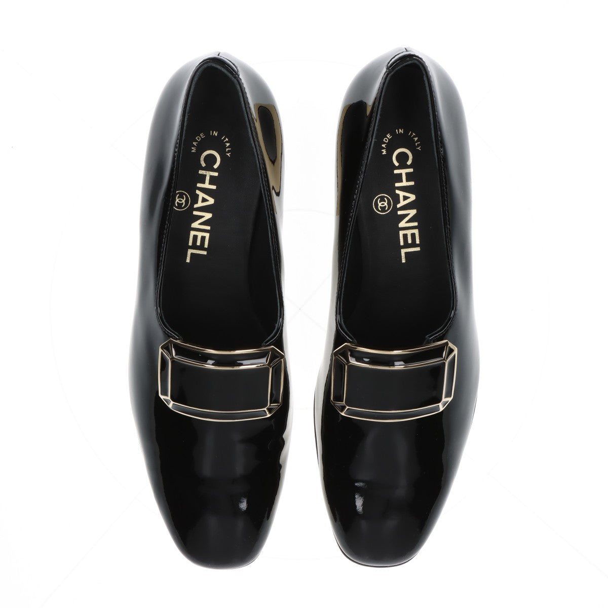 Chanel Loafers Coco Patent Leather EU36 1/2  Black G39154