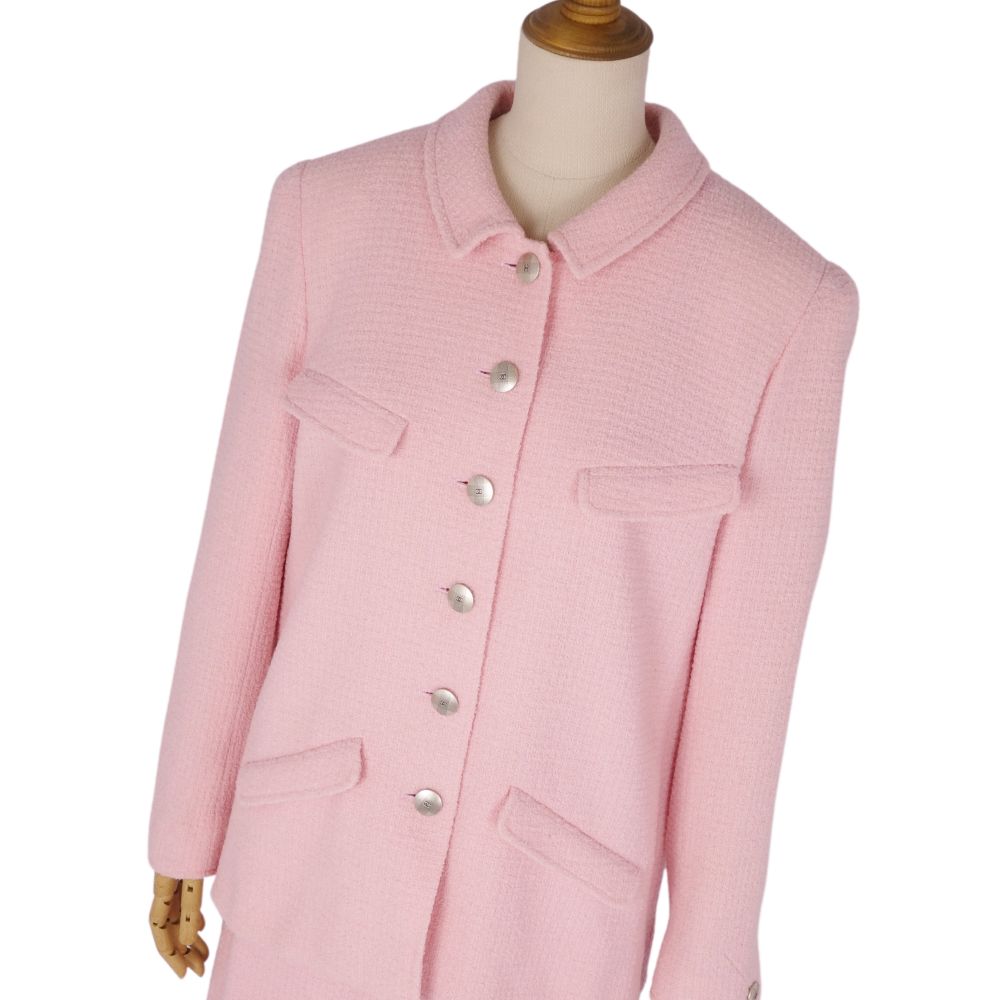 Chanel CHANEL  98P Shirt Suit Wool Jacket Shirt  French Made 40 (M Equivalent) Pink