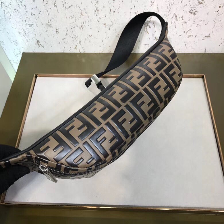 Fendi Belt Bag In Embossed FF Motif Calfskin