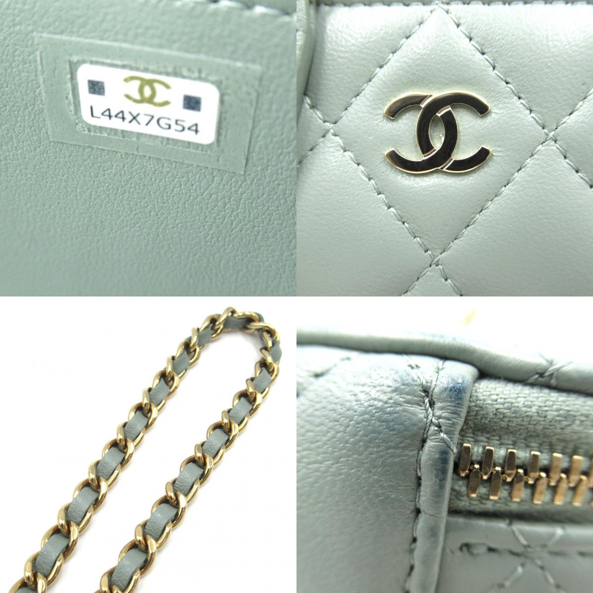 Chanel Vanity Chain Shoulder Bag  Green AP1341