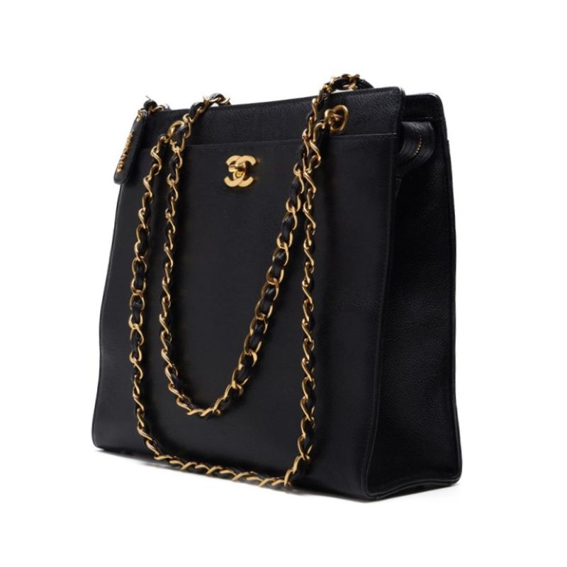 CHANEL 【CHANEL】 Turnlock Double Chain Sder Caviar S Black  Shoulder Bag Mini Shellder Bag  Shellder Bag Hybrid 【 Ship】 Eckham Shaboo Online