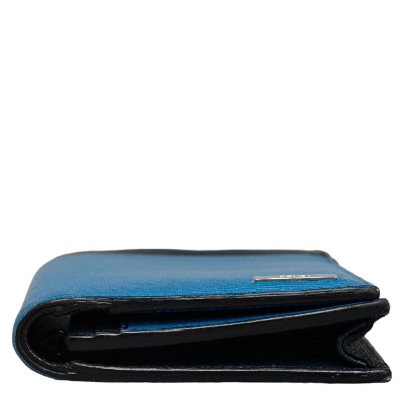 Fendi Long Wallet Long Wallet Blue Black Leather Ladies Fendi