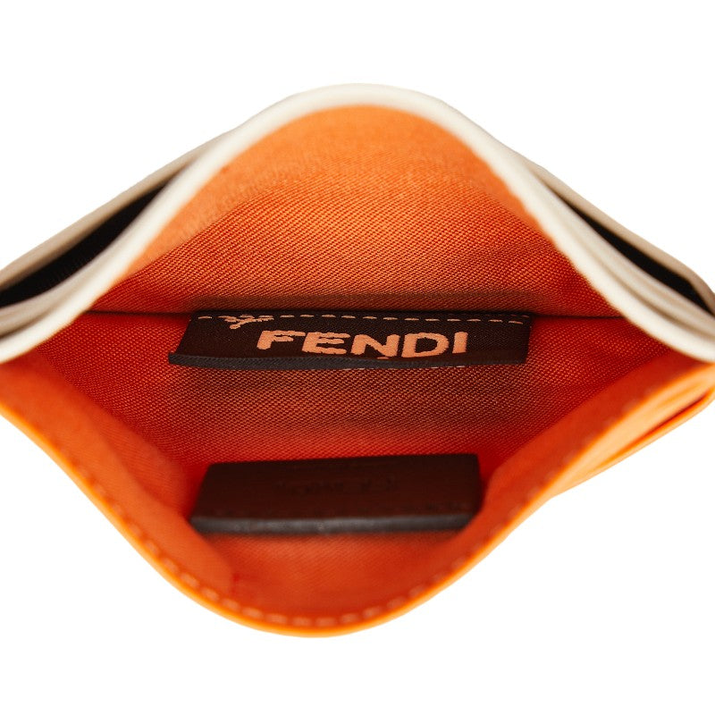 Fendi Stads Box Card Box 8M0269 Orange Beige Leather  FI