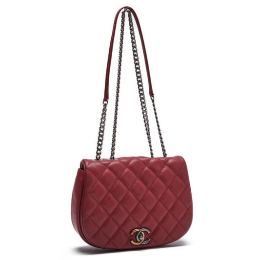 Chanel Matrasse Full Flap Chain Shoulder Caviar S Red (Gen x Silver Gold) Shoulder Bag Mini Shoulder Bag  Bag Hybrid   Delivery] Dutch Shark Online