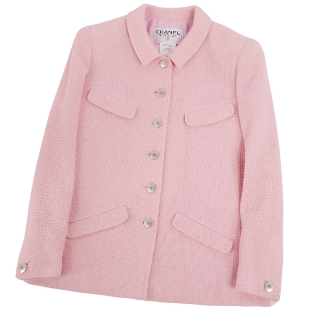 Chanel CHANEL  98P Shirt Suit Wool Jacket Shirt  French Made 40 (M Equivalent) Pink