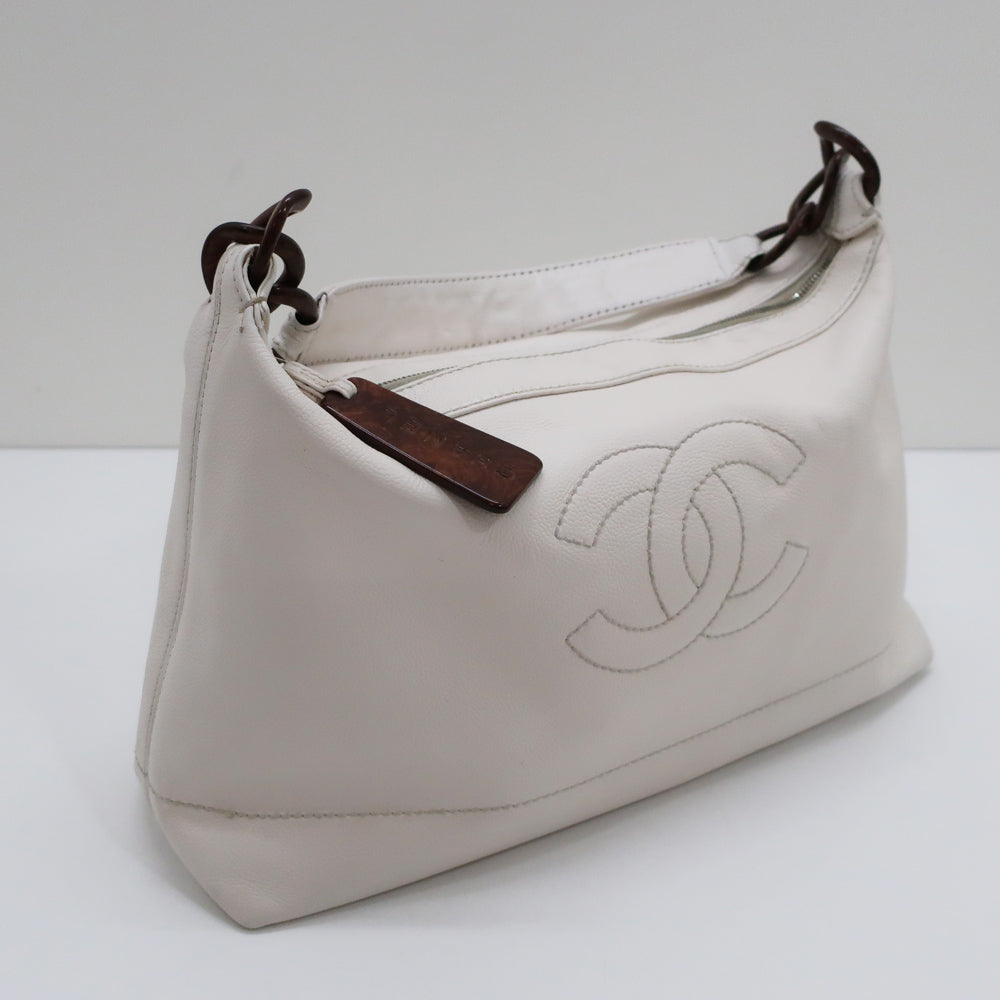 Chanel One-Shoulder Bag White Wood-Shoulder White Wood-Shoulder White Wood-Shoulder White Wood-Shoulder White White White White White White White White White White White White White White White White White