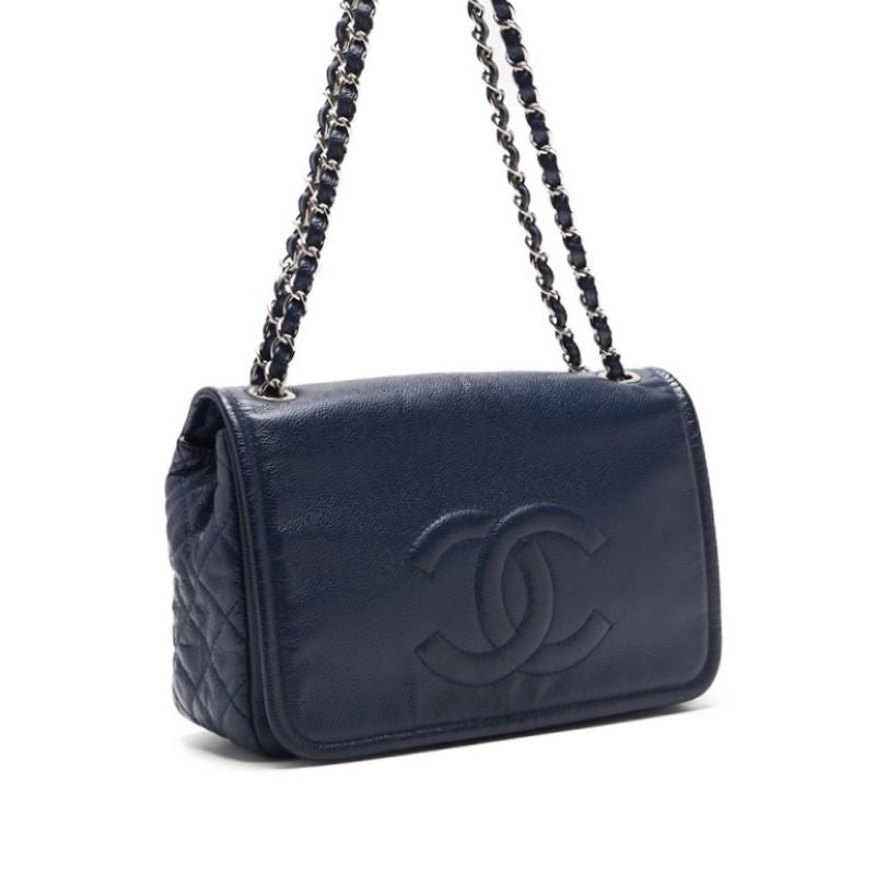 Chanel Matrasse Coco Chain Sder St Caviar S Navy (Silver G ) Tote Bag  Tote Bag Ladies Tooth Bag Hybrid 【 Delivery】 es s Online