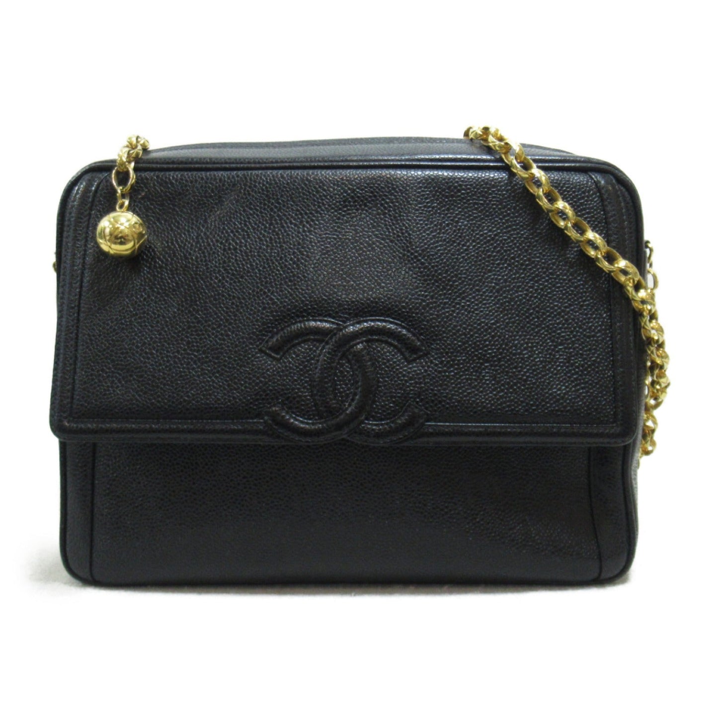 Chanel Chain Shoulder Bags Chain Shoulder Bags Caviar S  Black