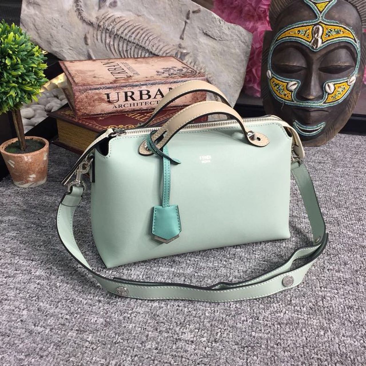 FI By The Way Medium Bag Mint Green For Women, Women&#8217;s Handbags, Shoulder And Crossbody Bags 10.6in/27cm FF 8BL1461