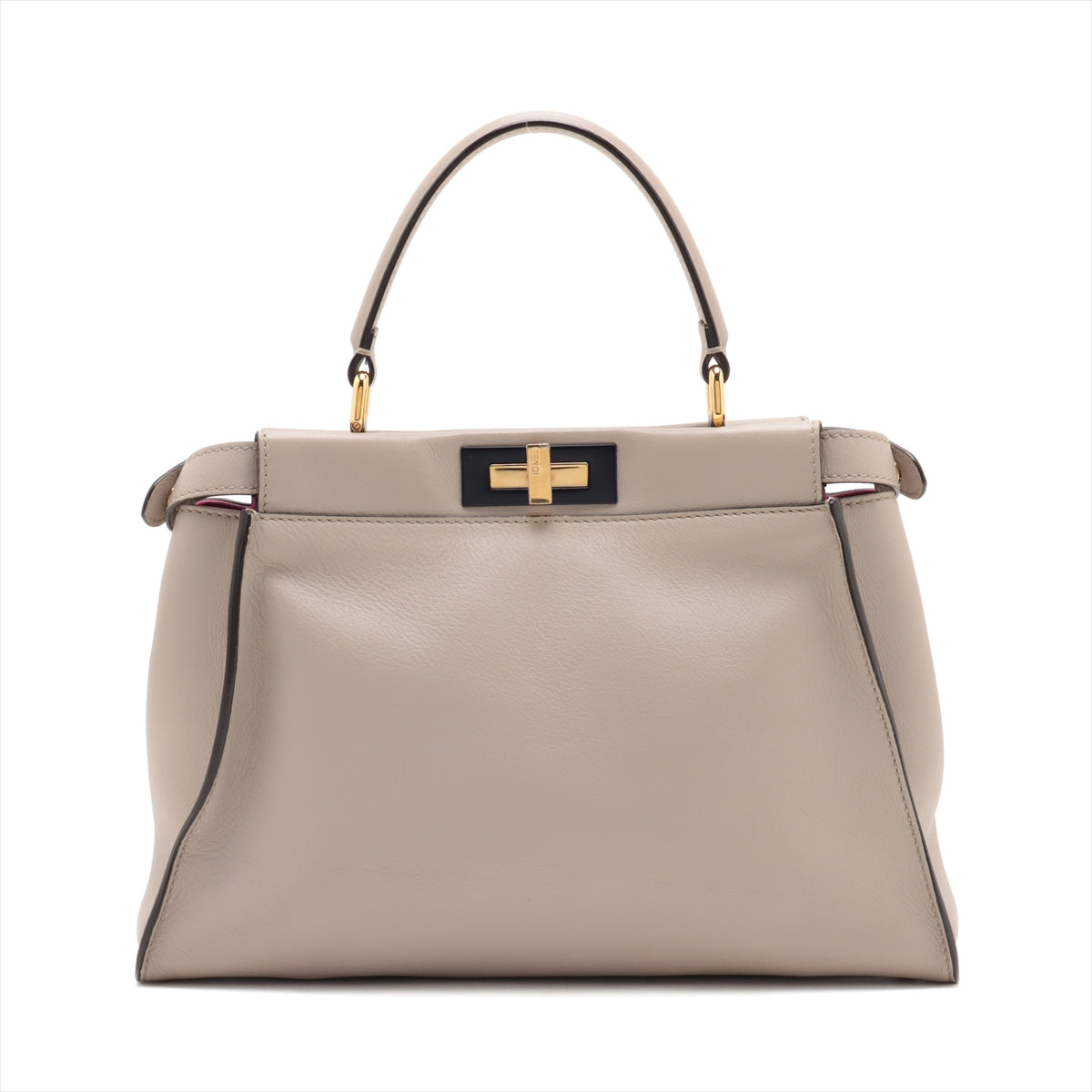 FENDI Peekaboo Medium in Leather Beige 8BN290