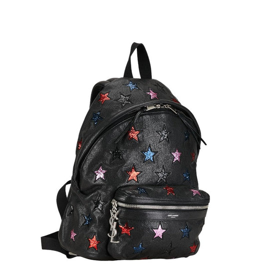 Saint Laurent City California Rucksack 454319 Black Multicolor Leather  Saint Laurent