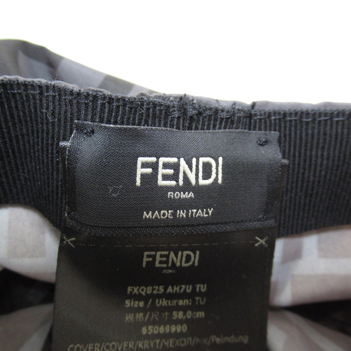 Fendi Fendi Cap Cover Cap Cap    Black / Grey FXQ825AH7UF0UY7