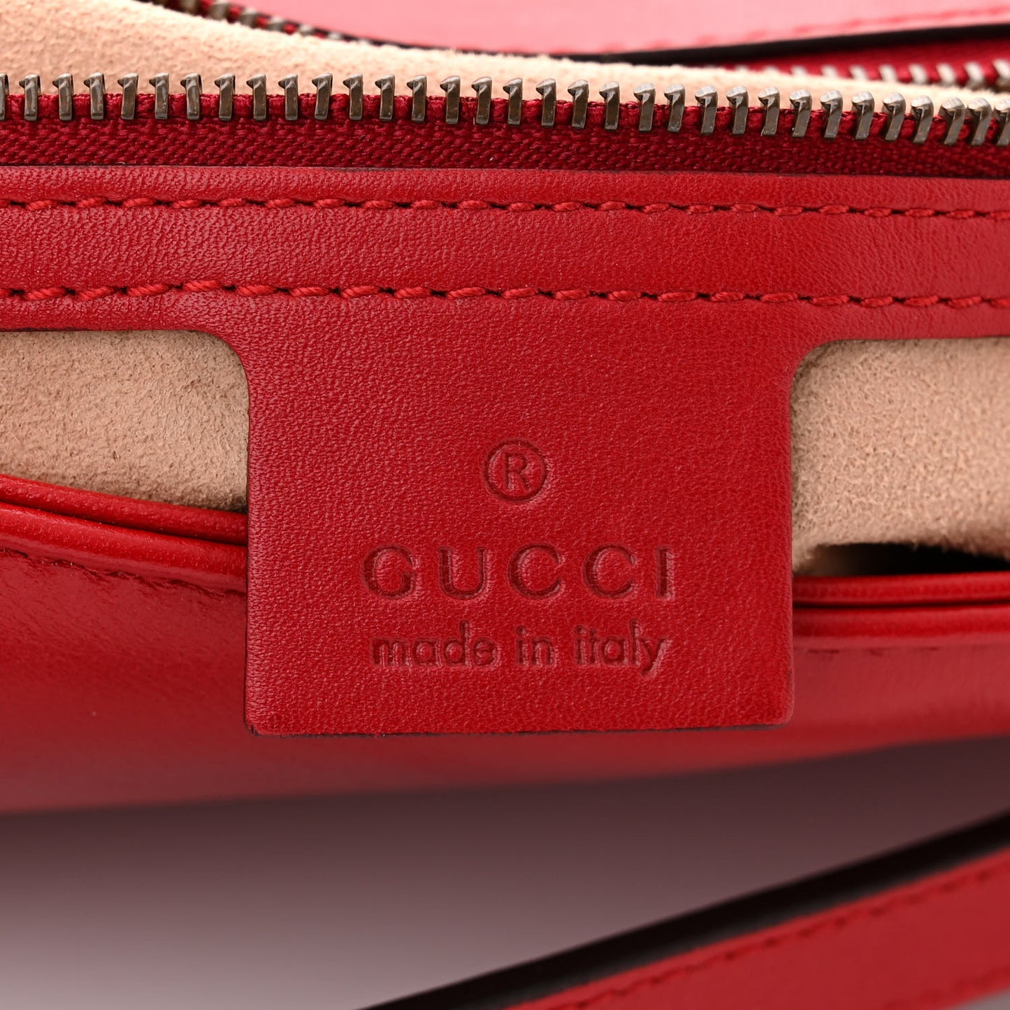 Gucci  Calfskin Matelasse Medium GG Marmont Shoulder Bag Hibiscus Red