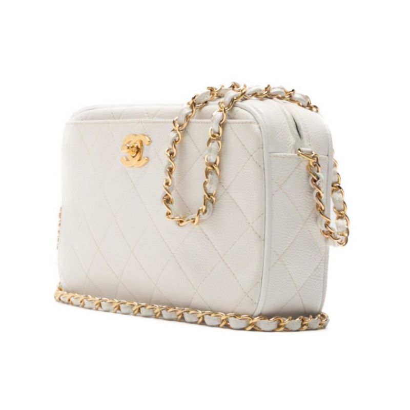 CHANEL CHANEL Matrasse Turn-Lock Chain Sder Caviar S White  Shell Bag Mini Shoulder Bag  Bag Hybrid 【 Ship】 Honeymoon Online