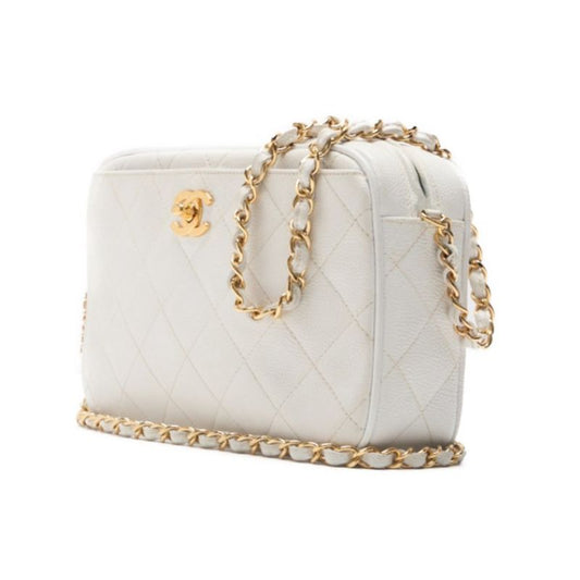 CHANEL CHANEL Matrasse Turn-Lock Chain Sder Caviar S White  Shell Bag Mini Shoulder Bag  Bag Hybrid 【 Ship】 Honeymoon Online