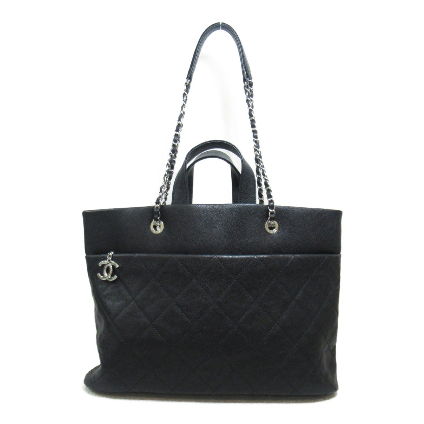 Chanel 2W Tote Bag Tote Bag Caviar S Women's Black