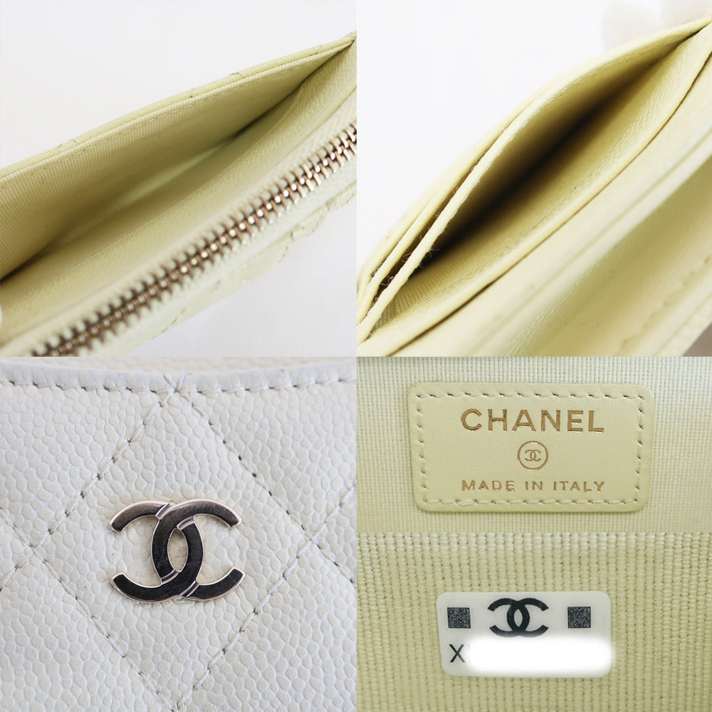 Chanel Coin Box Card Box L   Yellow Caviar S G  Coco Wallet Small