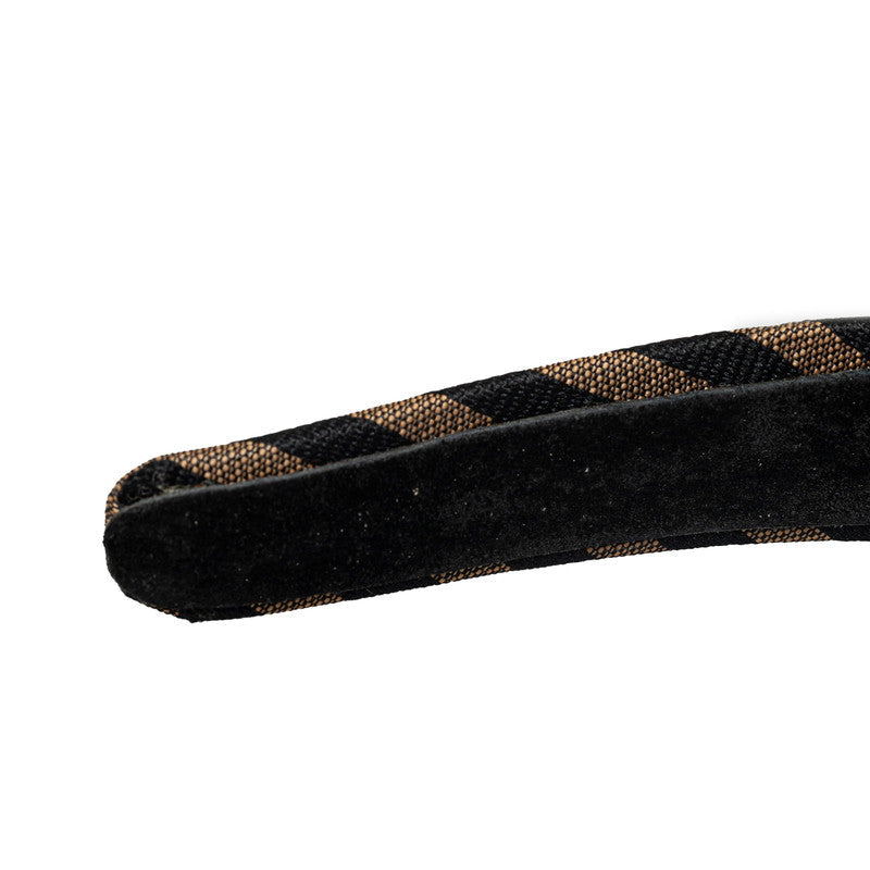 Fendi Pekan Hairband Katyusha Brown Black Canvas  Fendi