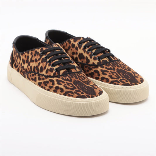 Saint Laurent  Canvas Sneakers 40 Men Brown 603496 Leopard